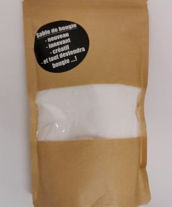SACHET DE SABLE DE BOUGIE 500 GR COULEUR BLANC + 2 MECHES 500GRS